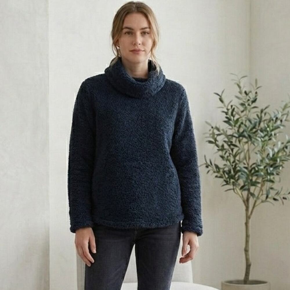 Barefoot Dreams Black Cozy Chic Cowl Sweater Medium